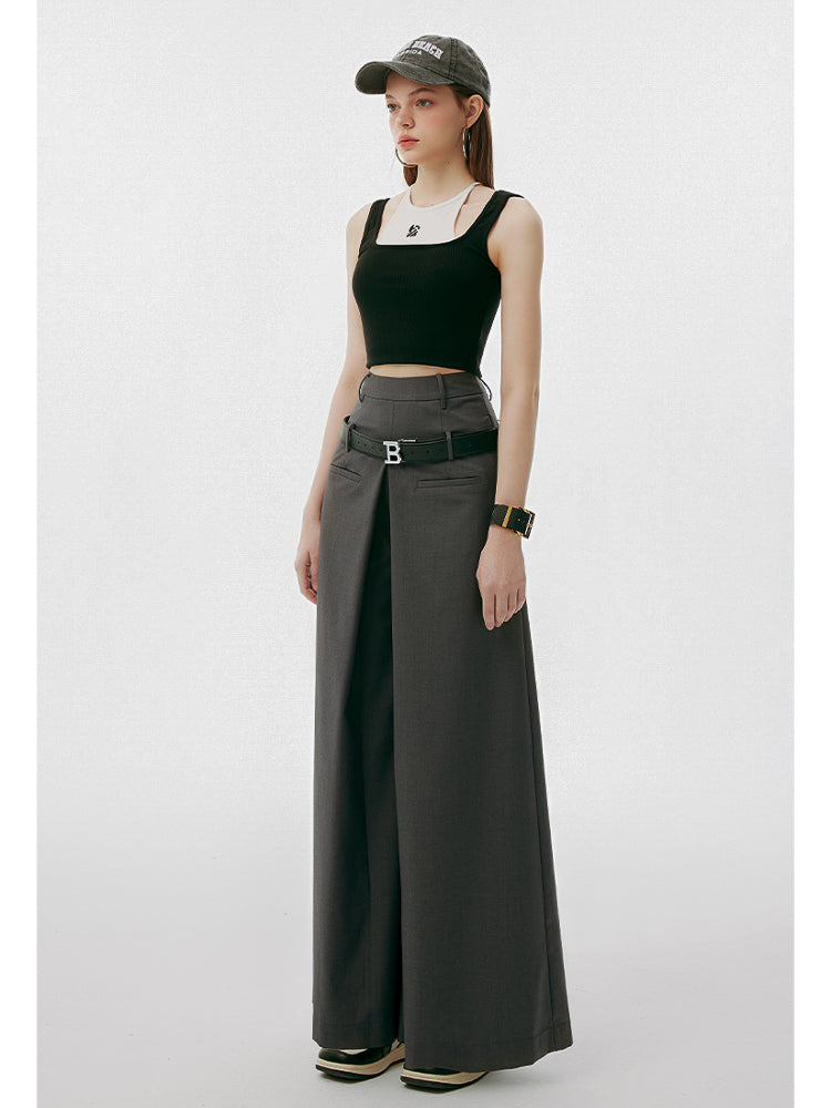 Double Belt Loop Wide Pants