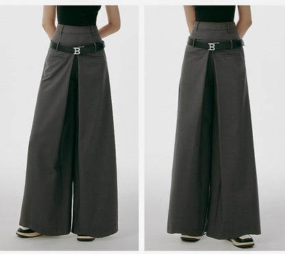 Double Belt Loop Wide Pants