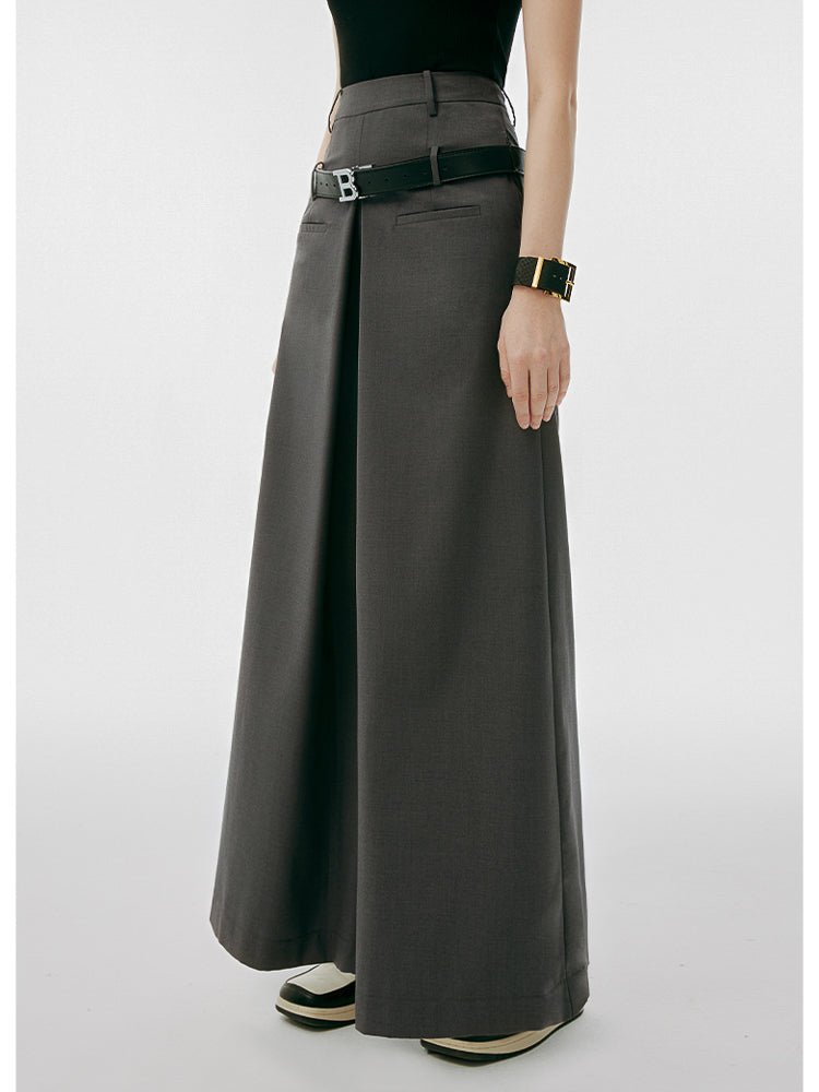 Double Belt Loop Wide Pants