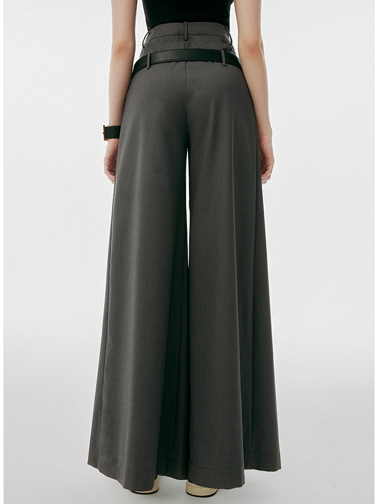 Double Belt Loop Wide Pants