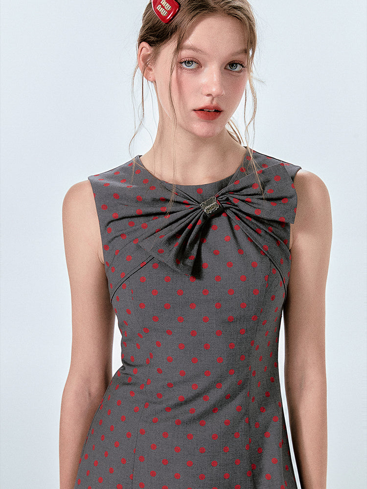 Polka Dot Ribbon Dress