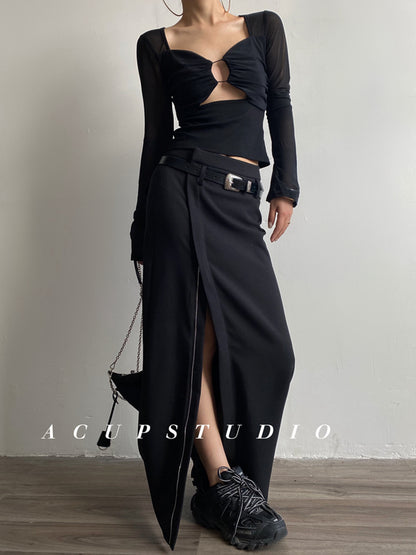 ZIP-NARROW SKIRT