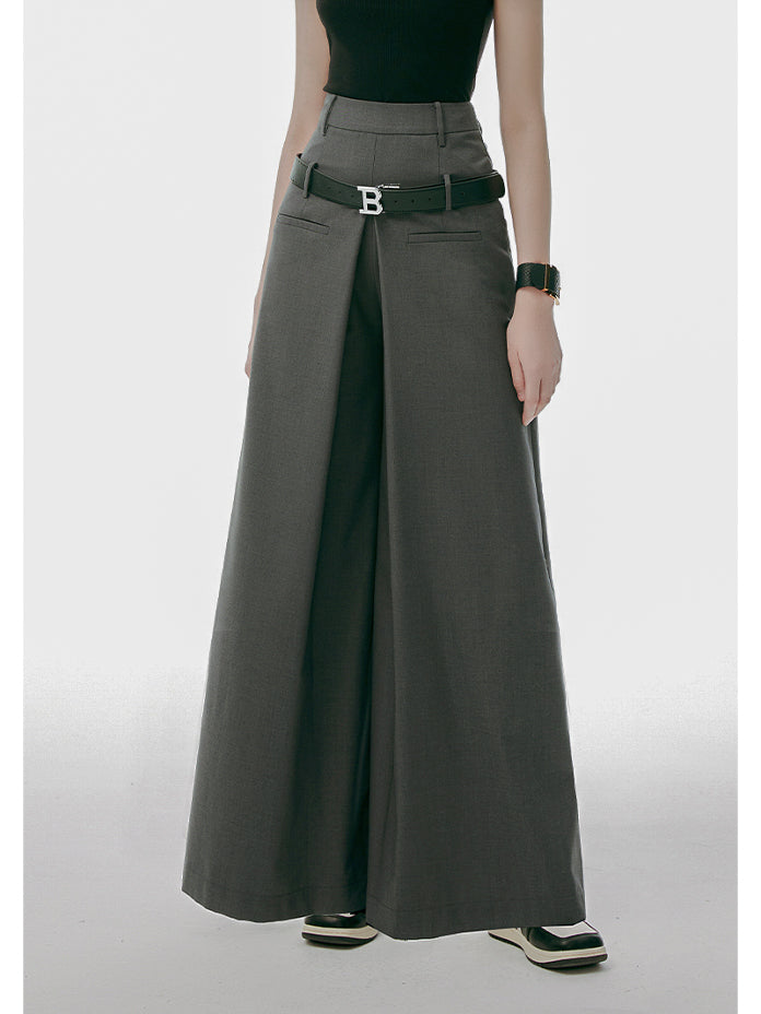 Double Belt Loop Wide Pants