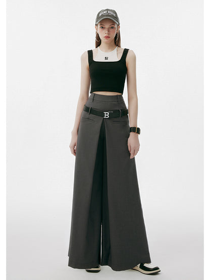 Double Belt Loop Wide Pants