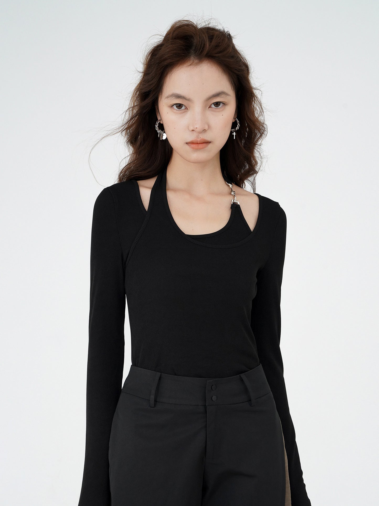 HALTER NECK ASYMMETRICAL TOPS