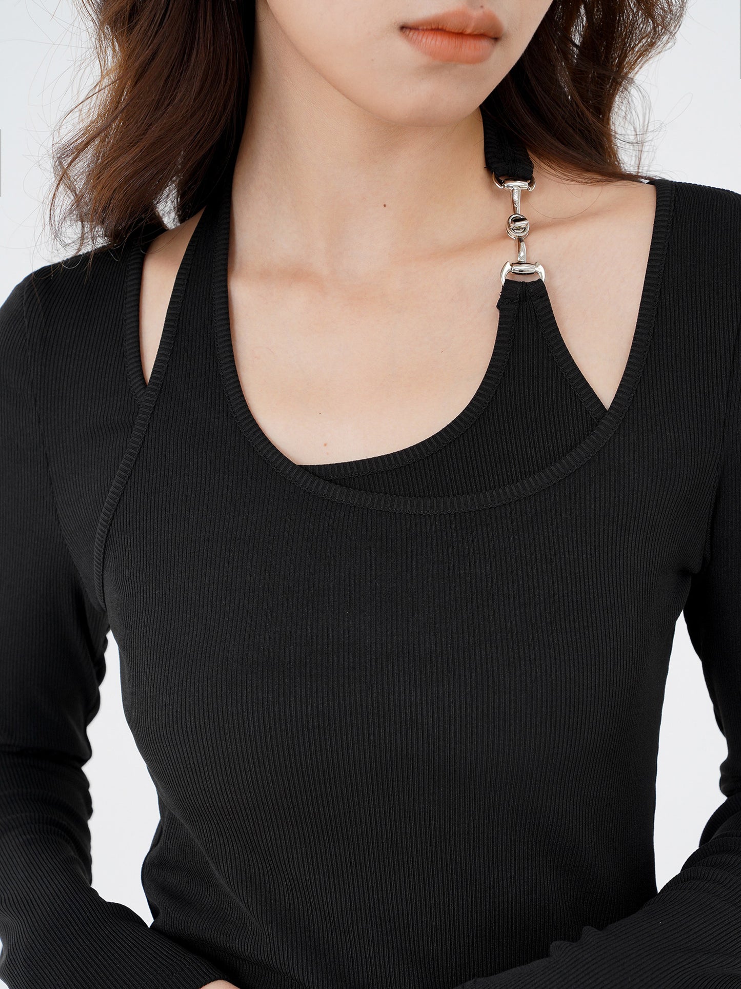 HALTER NECK ASYMMETRICAL TOPS