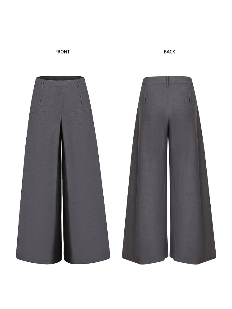 Double Belt Loop Wide Pants