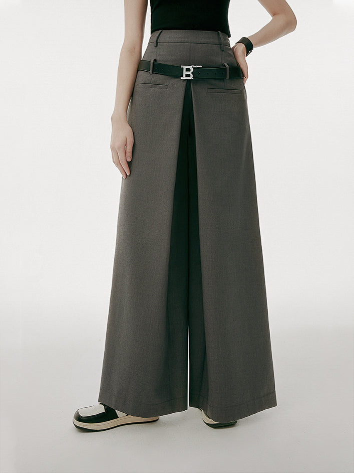 Double Belt Loop Wide Pants