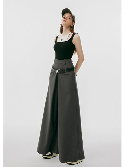 Double Belt Loop Wide Pants